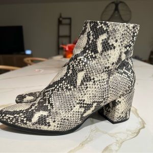 Madden Girl Snake Print Booties- Size 8